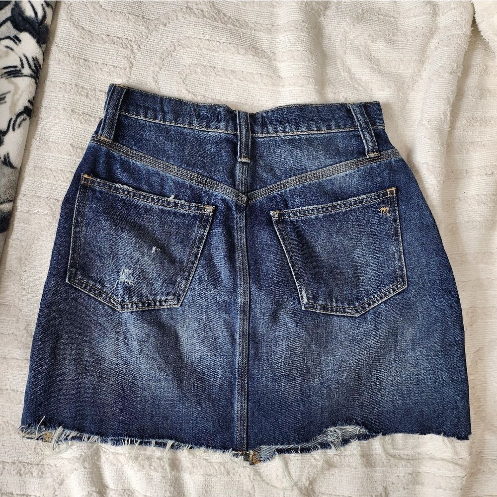 Madewell high rise denim mini skirt - Picture 2 of 6